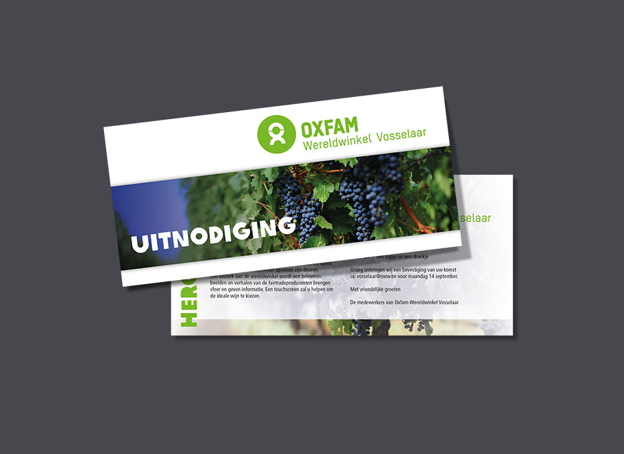 ontwerp uitnodiging heropening winkel